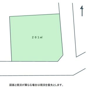 建築条件なし！６０坪超の角地